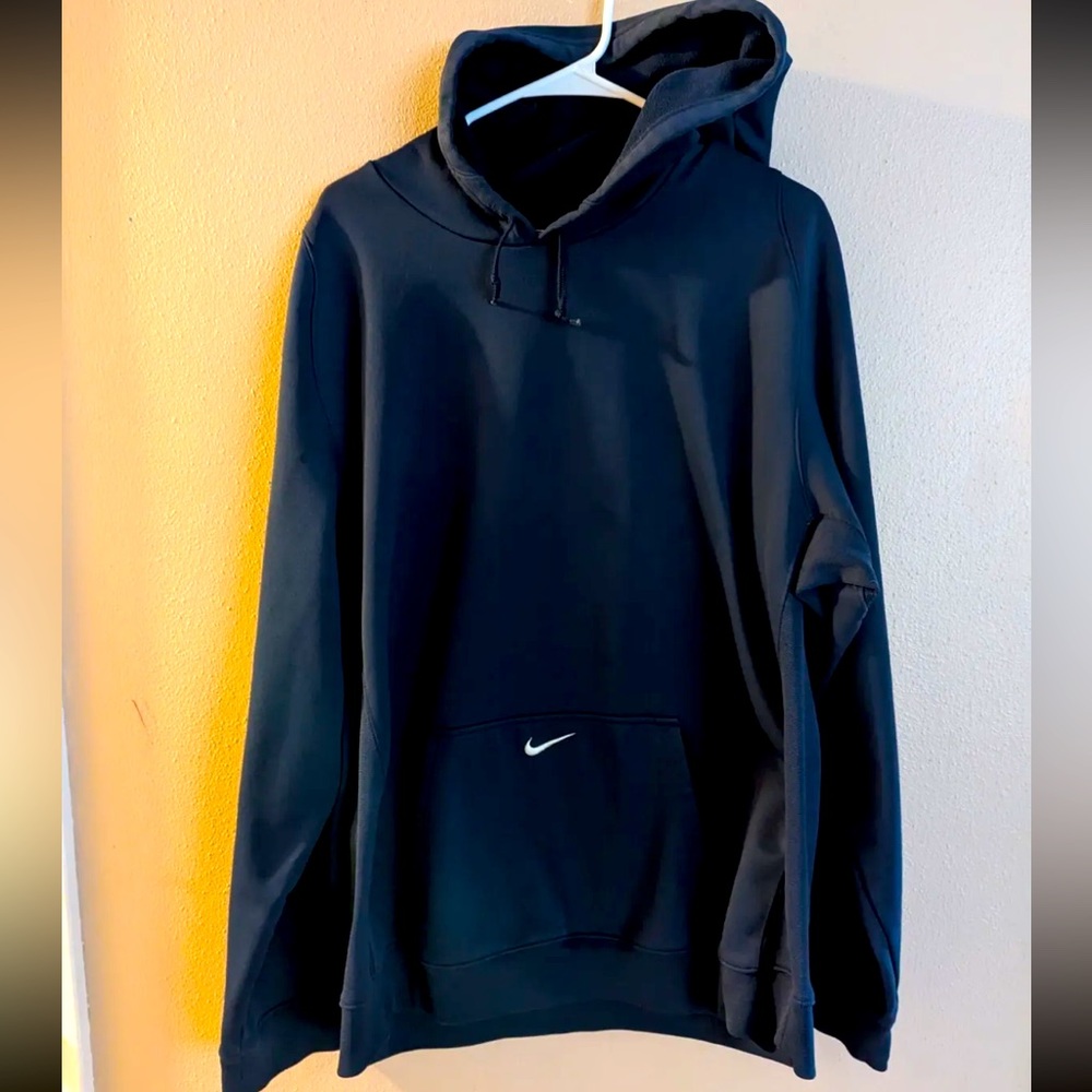 Vintage Blue Nike Center Swoosh Hoodie Size XXL
